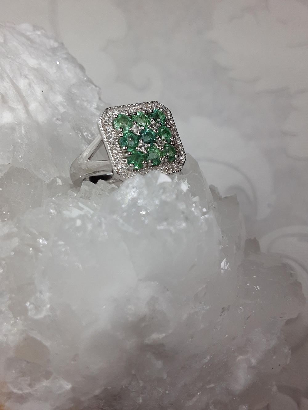 925 emerald ring. - Picture 3 of 6